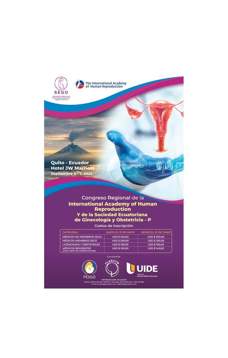 Congreso Regional de la International Academy of Human Reproduction y de la Sociedad Ecuatoriana de Ginecología y Obstetricia